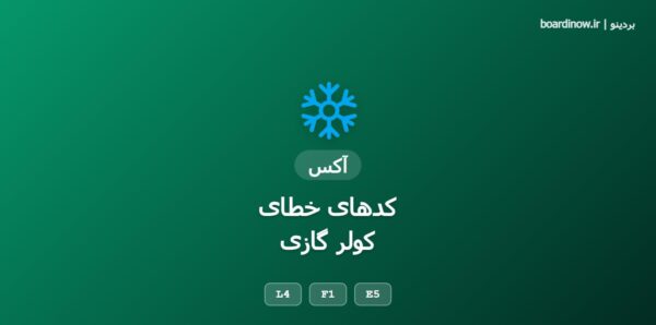 کد خطای کولر گازی آکس